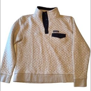 Womens PATAGONIA organic cotton quilt Snap T sweatshirt size Large